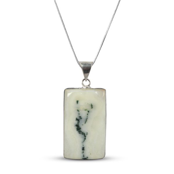 AAA Quality Solar Quartz Square Pendant With Chain