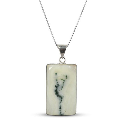 AAA Quality Solar Quartz Square Pendant With Chain
