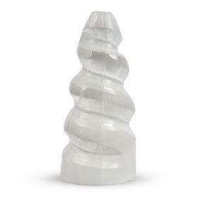 Natural Selenite Spiral Small Tower