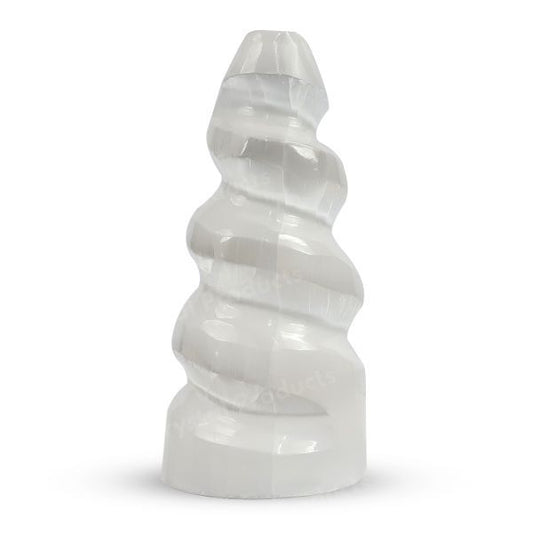 Natural Selenite Spiral Small Tower
