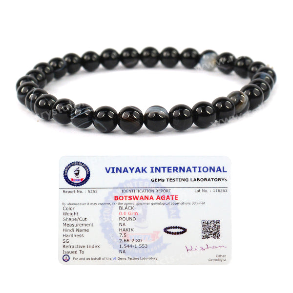 Certified Natural Crystal Stones 6 mm Round Bead Bracelet Energized By Reiki Grand Master