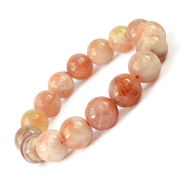 Natural Crystal Stone 12 mm Round Beads Bracelet