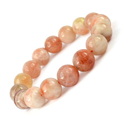 Natural Crystal Stone 12 mm Round Beads Bracelet