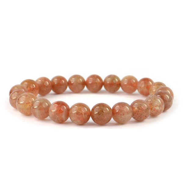 Natural Crystal Stone 10 mm Round Beads Bracelet