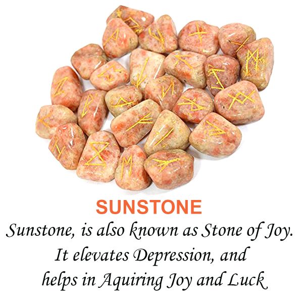 Natural Stone Tumble Shape Rune Set 25 Pc