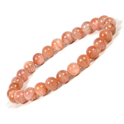 Natural Crystal Stones 6 mm Round Beads Bracelet