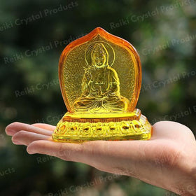Feng Shui Glass Lady Buddha Yin/Kuan Yin/Tara Devi Goddess Statue Showpiece