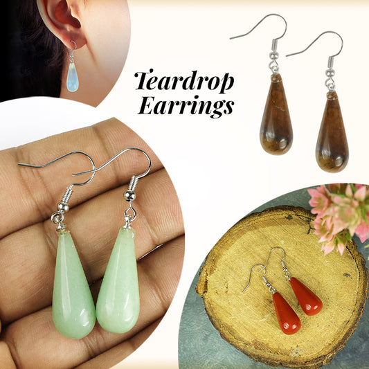Crystal Stone Drop Shape Earrings for Girls / Women