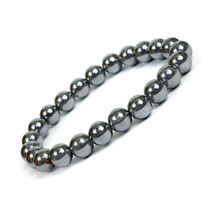 Natural Crystal Stones 8 mm Round Bead Bracelet