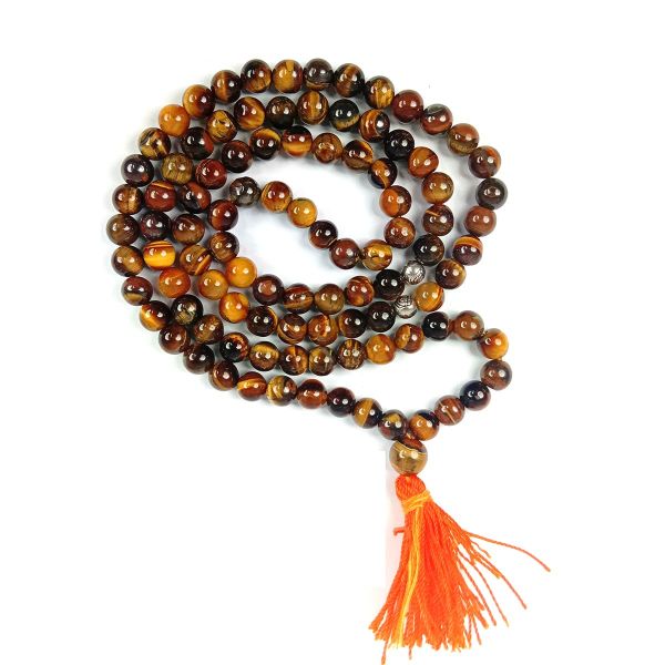 Natural Crystal Stone Tasbeeh Jaap Mala for Prayer 99 Beads 8 mm