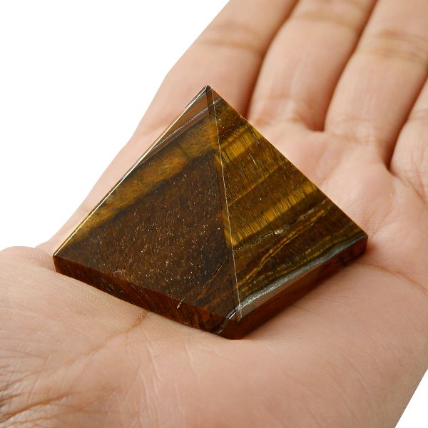Tiger Eye Healing Crystal Pyramid