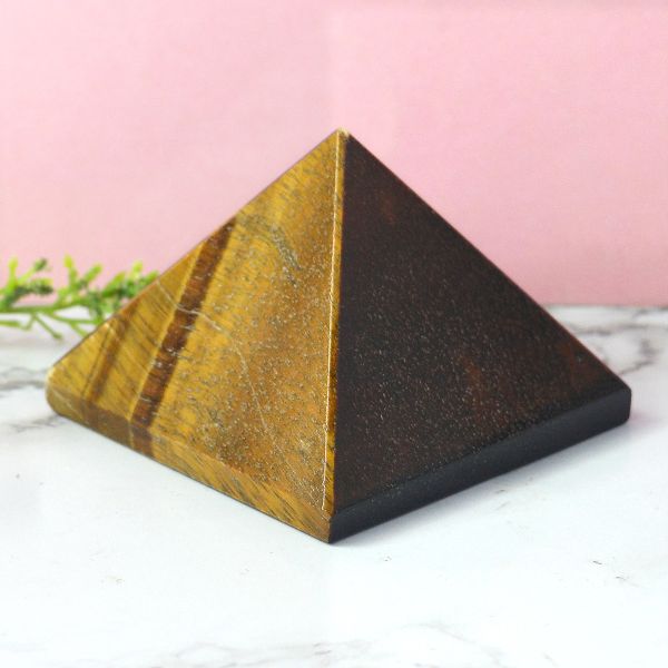 Tiger Eye Healing Crystal Pyramid