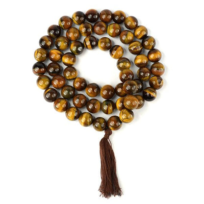 Natural Crystal Stone 12 mm Round Beads Mala for Unisex