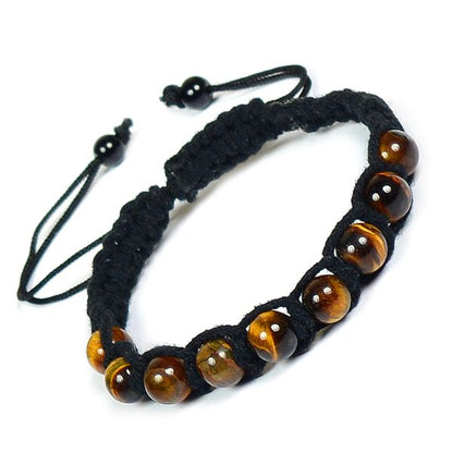 Natural Crystal Stone 8 mm Round Bead Thread Bracelet