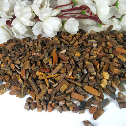Natural Tiger Eye Crystal Stone Chips