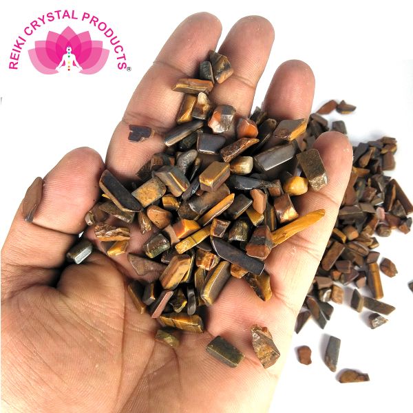 Natural Tiger Eye Crystal Stone Chips