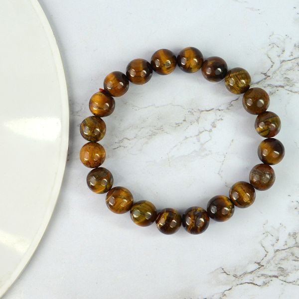 Natural Tiger Eye Crystal Bracelet for Strength and Success