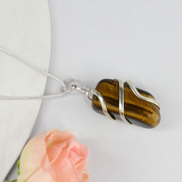 Certified AAA Quality Natural Wire Wrapped Crystal Stone Pendant