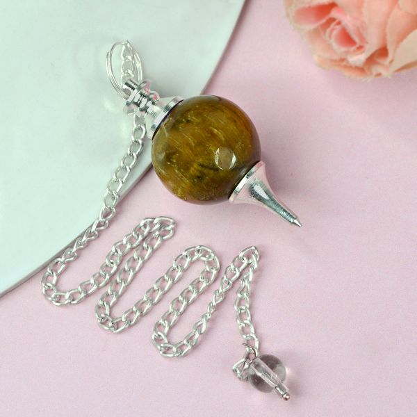 Natural Crystal Ball Dowser - Pendulam