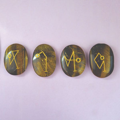 Natural Stone Oval Shape Arch Angel Sets 4 pcs