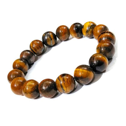 Natural Crystal Stone 12 mm Round Beads Bracelet