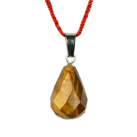 Natural Tiger Eye Guava Shape Pendant - Locket with Metal Chain
