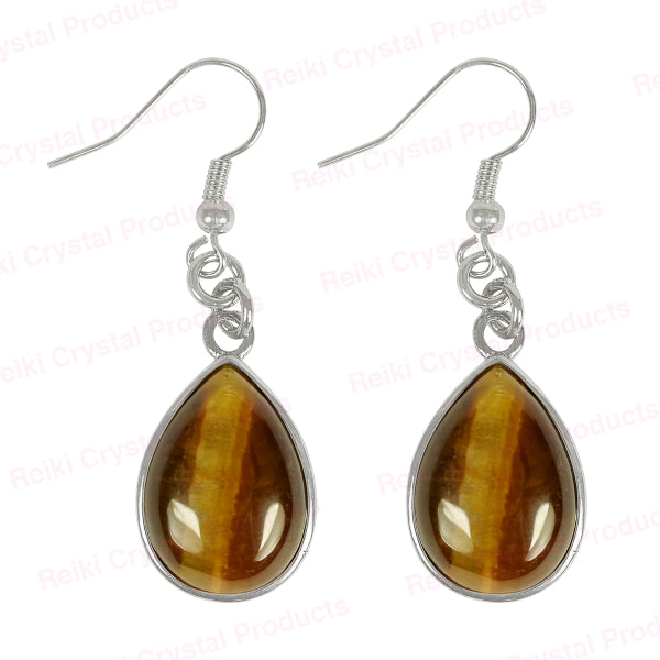 Natural Crystal Stone Drop Shape Earrings for Girls / Women