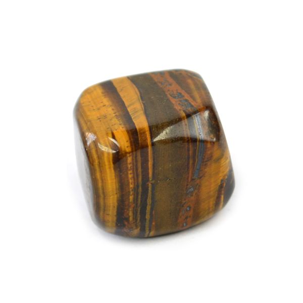 Natural Tiger Eye Single Tumble Stone Smooth Polished Crystal