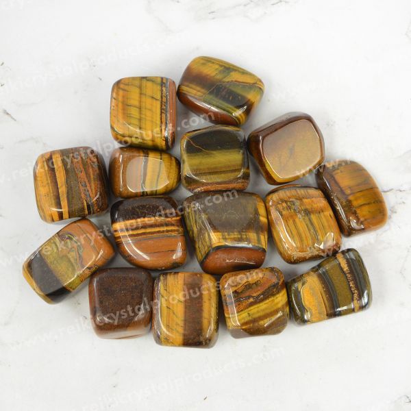 Natural Tiger Eye Polished Tumble Stone for Meditation