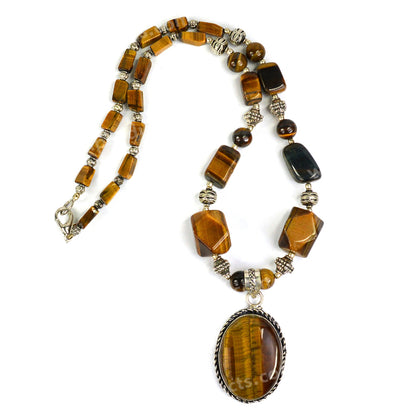 Natural Crystal Stone Oval Shape Necklace for Women
