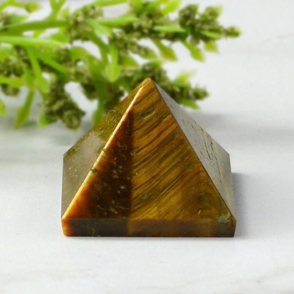 Natural Tiger Eye Crystal Pyramid 20–25 mm