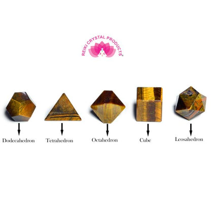 Natural Crystal Stone Geometry Set 5 Pc