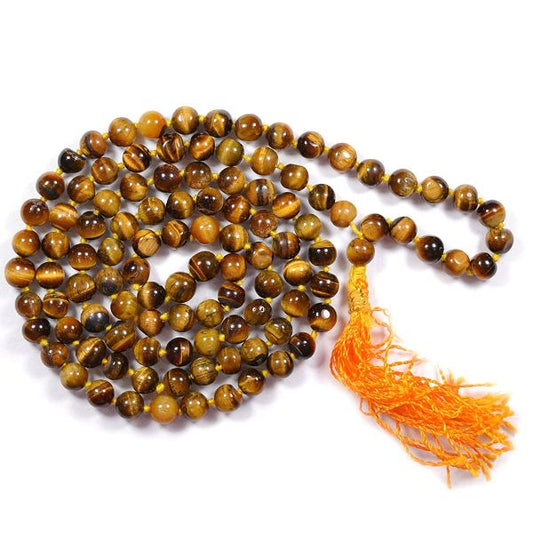 Tiger Eye 6 mm 108 Round Bead Mala