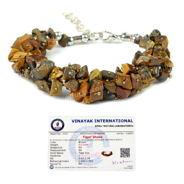 Certified Natural Crystal Stone Adjustable Chip Beads Bracelet