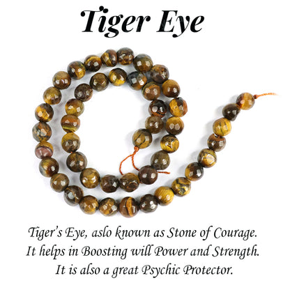 Natural Tiger Eye faceted beads for DIY necklace