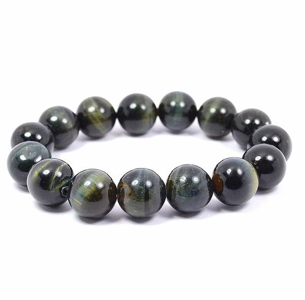 Natural Crystal Stone 12 mm Round Beads Bracelet