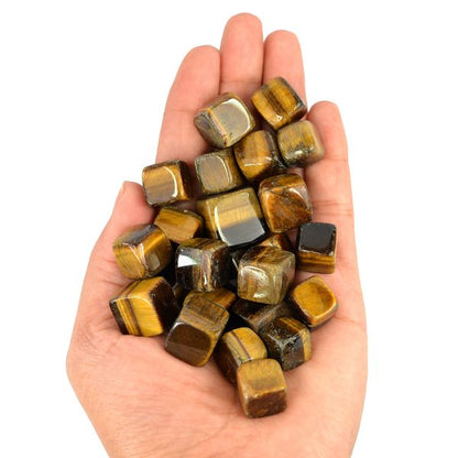 Tiger Eye Cubes Tumble Stone