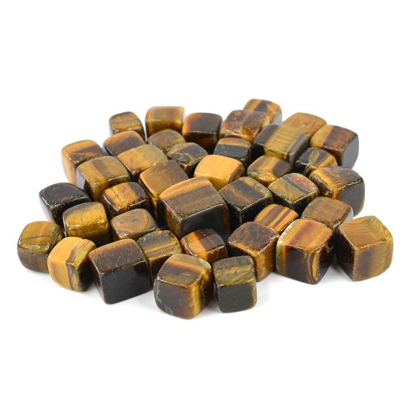 Tiger Eye Cubes Tumble Stone