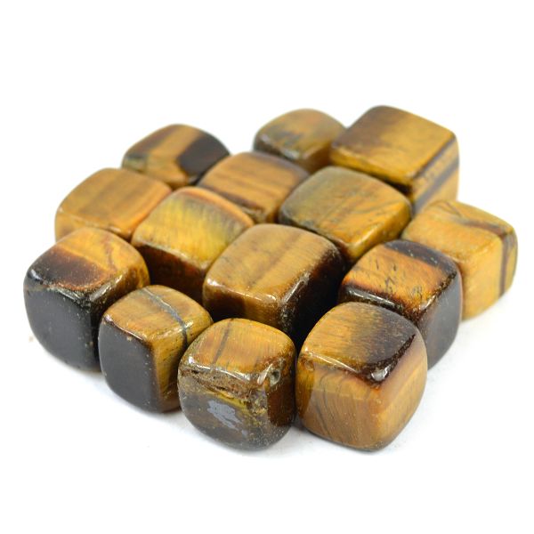 Tiger Eye Cubes Tumble Stone