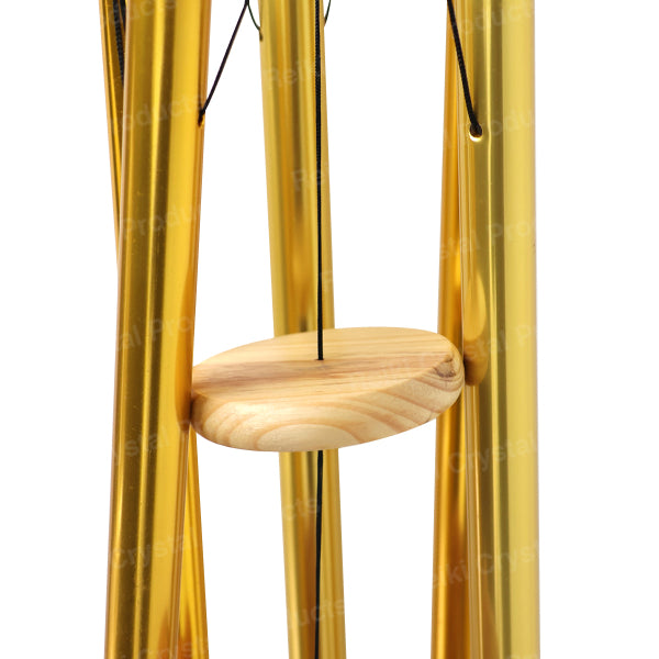 Fengshui Wind Chime Hanging for Window Balcony Decor Home Endurance Door Decoration Golden 6 Rods 88.9 cm (35 inch)