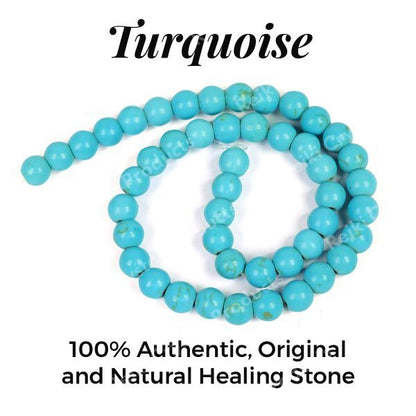 Turquoise Synthetic 8 mm Round Loose Beads 45-50 pcs for Making Bracelet Mala Necklaces