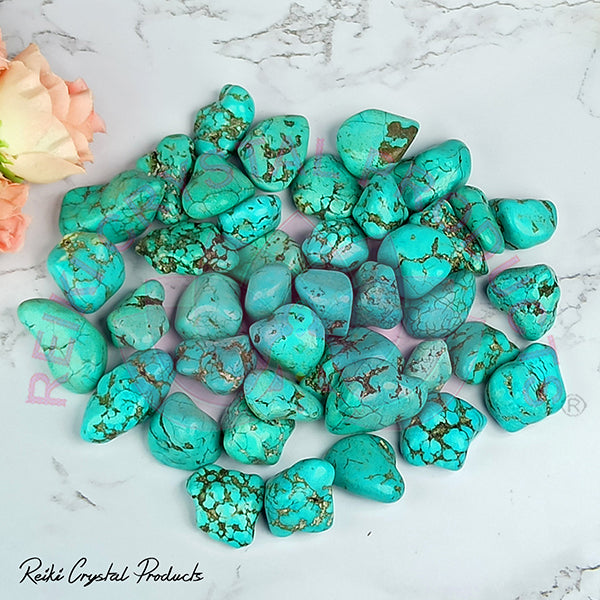 Turquoise/Firoza Tumble Stone Raw Rough Stones Pack of 100 gram