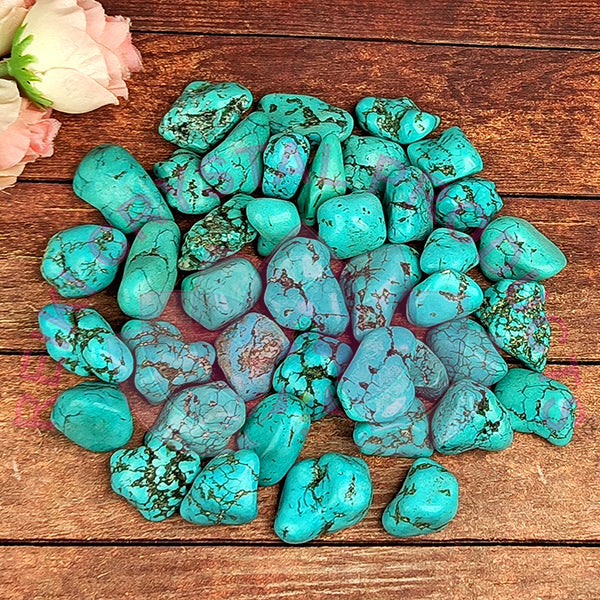 Turquoise Firoza Tumble Stone Raw Rough Stones Pack of 50 gram