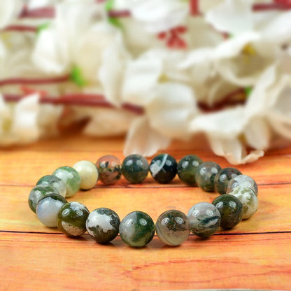 Moss Agate Bracelet for Emotional Balance