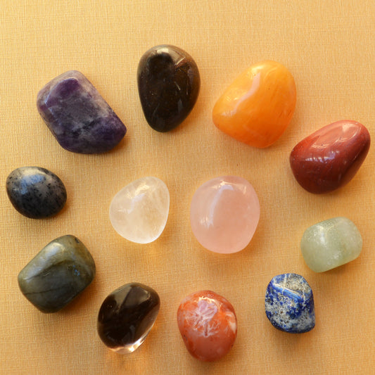 12 Chakra with Smoky Quartz Tumble Stone Kit