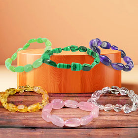 Natural Crystal Stone Tumble Bracelet