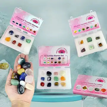 Natural tumble stone kit Reiki energized crystals set