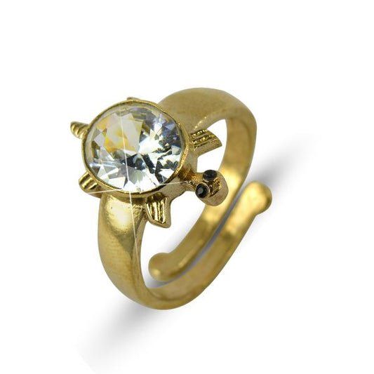 Crystal Turtle Ring