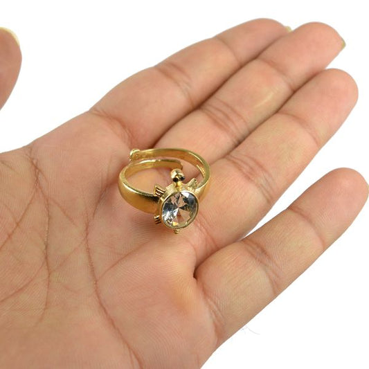 Crystal Turtle Ring