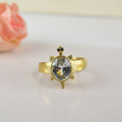 Crystal Turtle Ring
